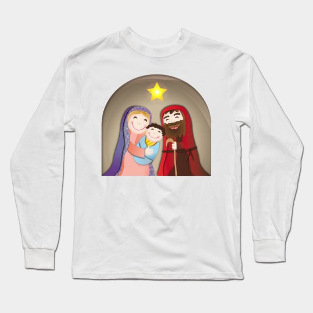 Holy nativity Long Sleeve T-Shirt by marufemia